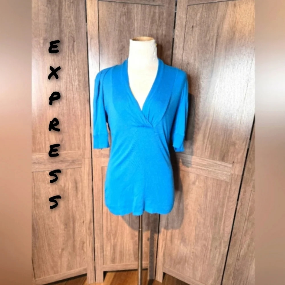Express women casual blue blouse top
